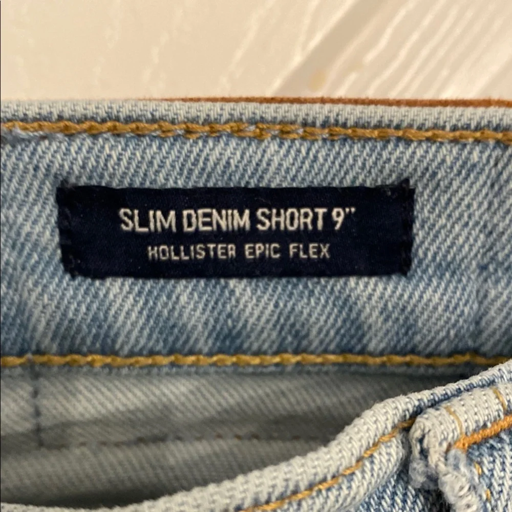 Hollister Distressed Light Blue Denim Shorts size 33 waist (see comments) - Picture 8 of 11